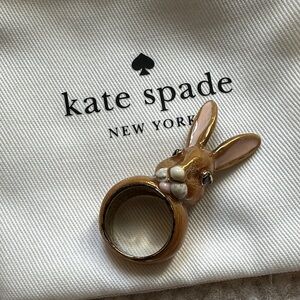 Kate Spade Tan and Pink Bunny Ring